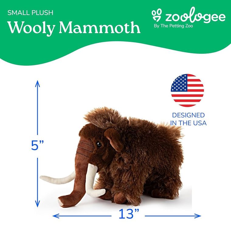 Woolly Mammoth Stuffed Animal Plushie by Zoologee, view 3