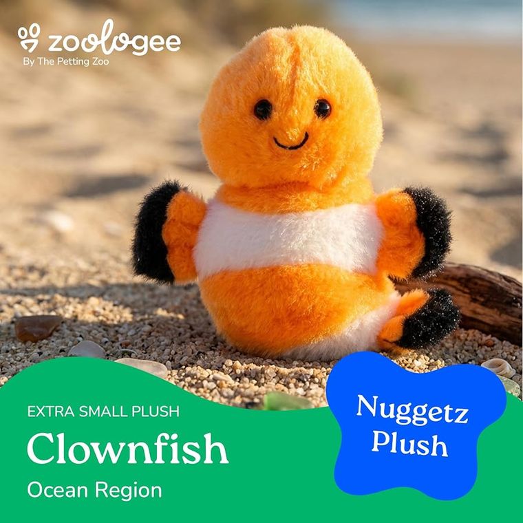 Yellow Clownfish Stuffed Animal, Nuggetz by Zoologee, view 3